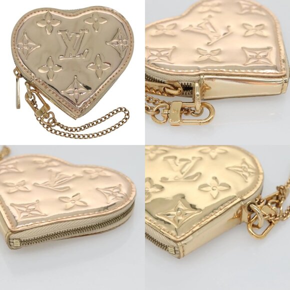LOUIS VUITTON Monogram Miroir Porte Monnaie Coeur Purse Dore M93567 Auth 129270V - Picture 14 of 14